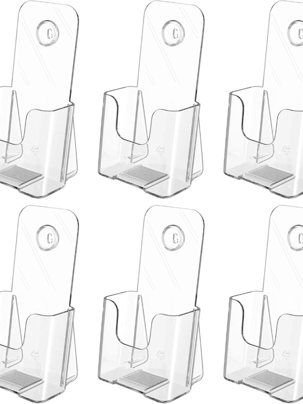 Acrylic Trifold Brochure , 4 Inch Wide Flyer , 6 Pack